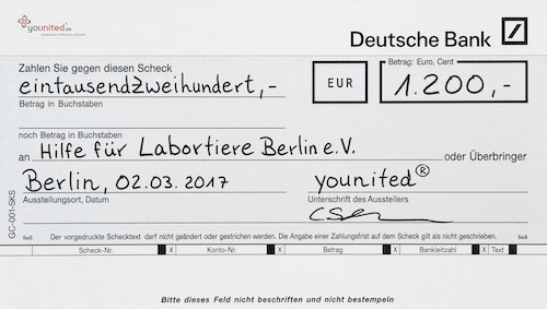 Spendencheck Labortiere
